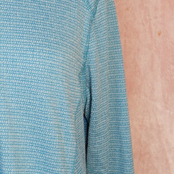 RBX Womens Light Blue Mid Zip Long Sleeve Athletic Workout Shirt Size L - Picture 4 of 11